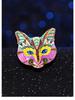 Vintage-Style Retro Cat Mask Brooch: Fashionable Corsage Pin for Women