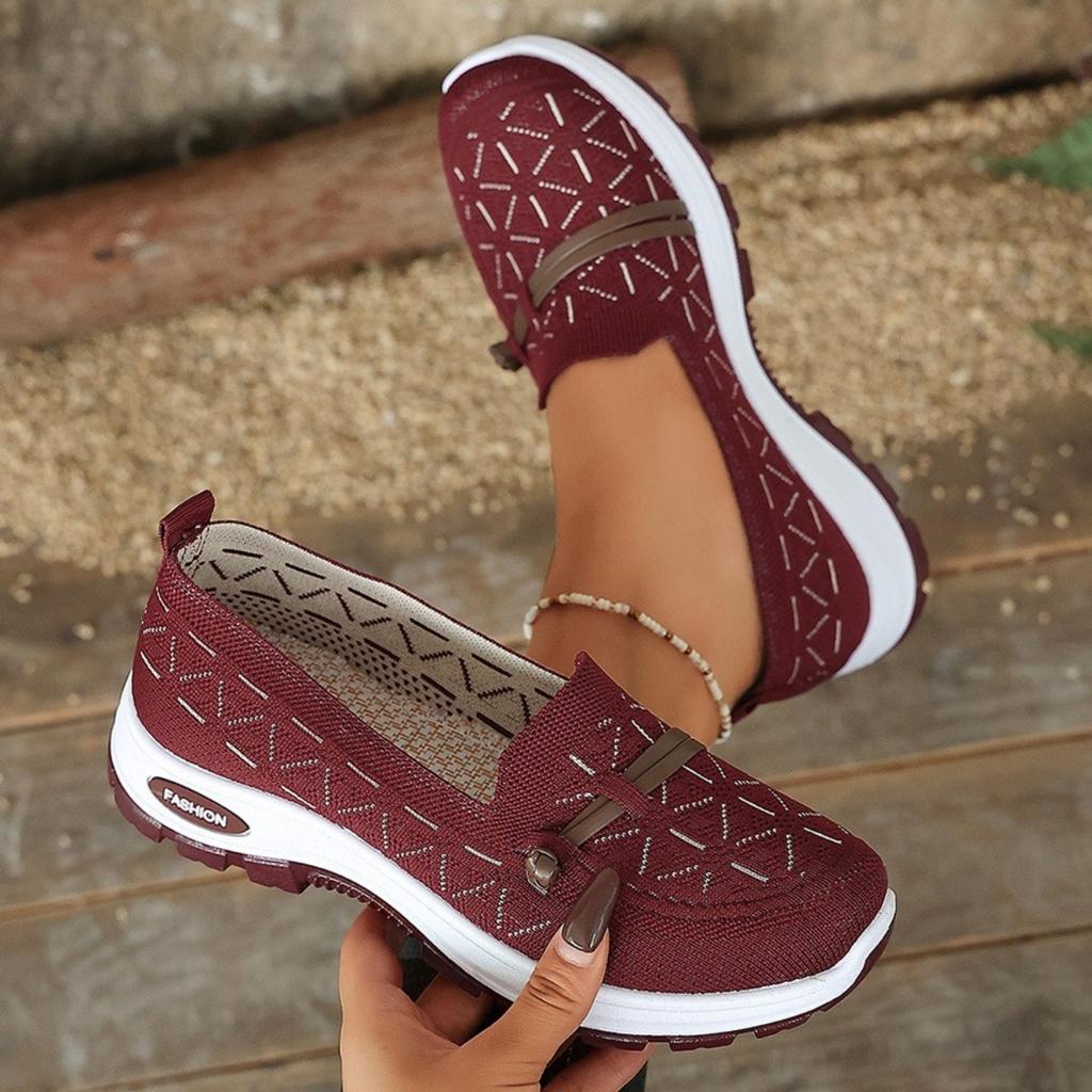 Damskie siatkowe buty z miękką podeszwą antypoślizgową, płaskie oddychające buty na płaskim obcasie, codzienne wszechstronne niskie buty