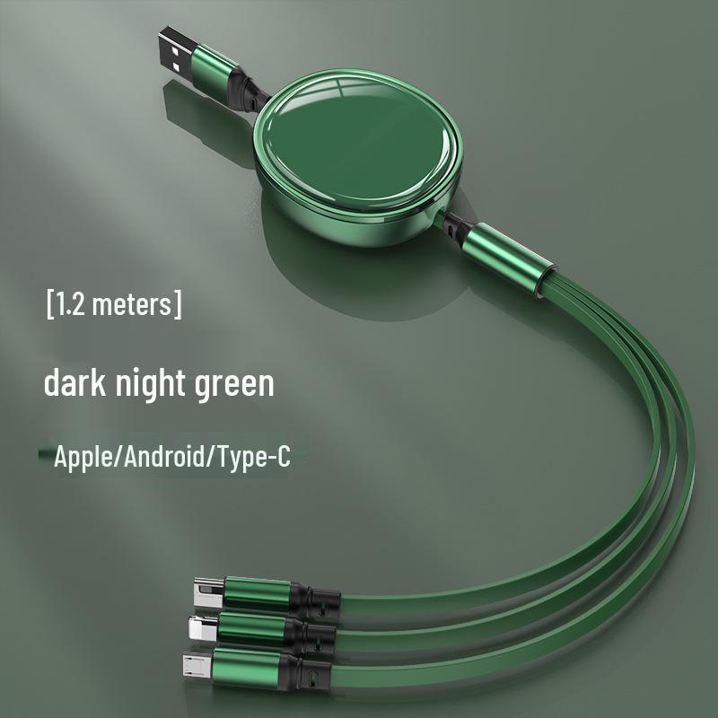 

100W Fast Charging 3-in-1 USB Cable, Aluminum Alloy, Custom Logo