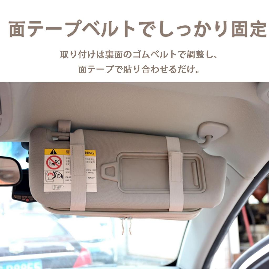 Car Sun Visor Full with Inner Sun Visor Storage Holder for Parking and Small Items Pocket, Size, Pocket, Case, Smartphone, Sunglasses, Cards, Cables,