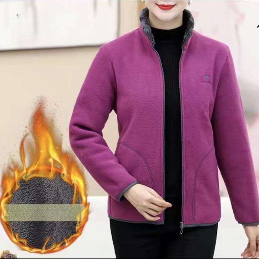 Polar Fleece Jacket Women  Autumn Winter Thickened Fleece Polar Fleece Jacket