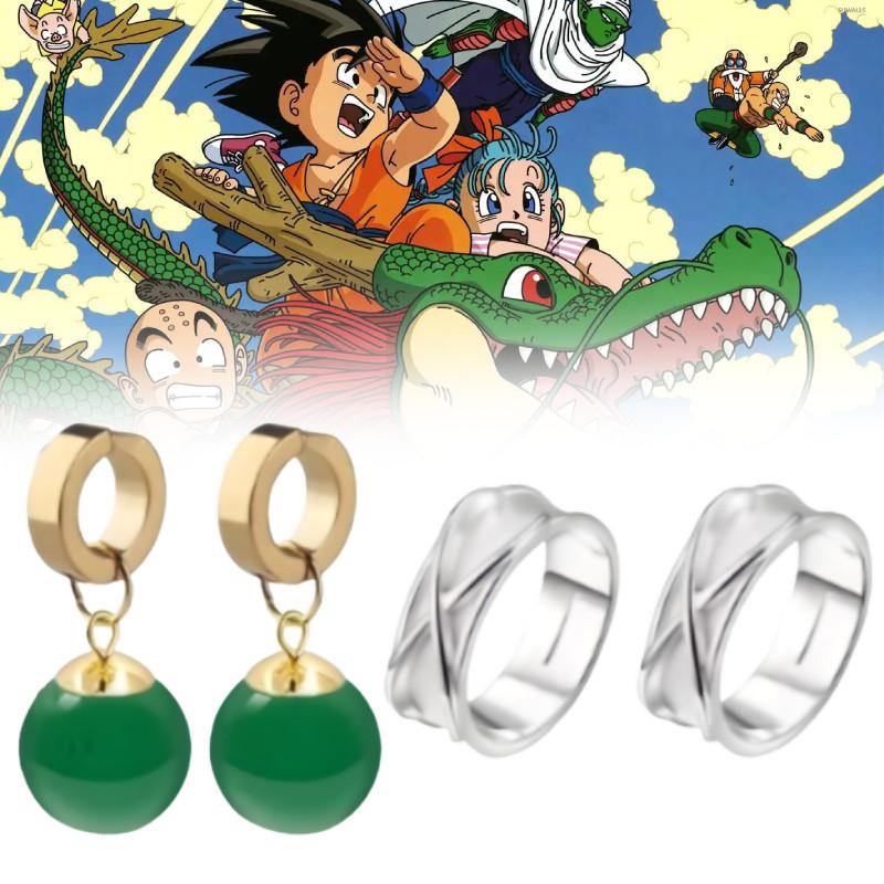 Collezione di Gioielli di Dragon Ball Super Goku Black Con Orecchini e Anello Per Appassionati di Anime