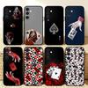 A-Herz-Ass Poker Handyhülle Für Samsung A73,72,71,53,52,51,22,91,80, Weiche Schwarze Abdeckung