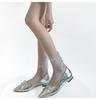 Summer Ultra-thin Transparent Polka Dot Women Socks Mesh Lace Women Socks Cute Bow JK Sweet Girls Lolita Kawaii Loose Long Socks