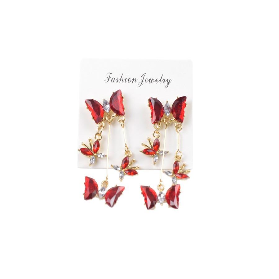 Butterfly Tassel Earrings For Ladies, Delicate Butterfly Dancing, Light Luxury, Cool And High-End Fashion Jewelry Gift