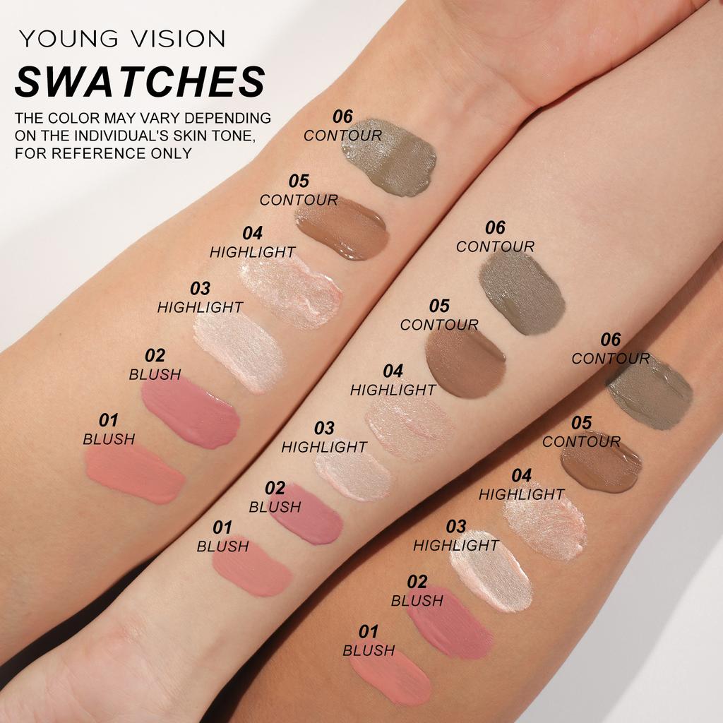 YOUNG VISION Cushion Repair Blush Highlighter Multi-Color Optional Makeup Liquid Blush