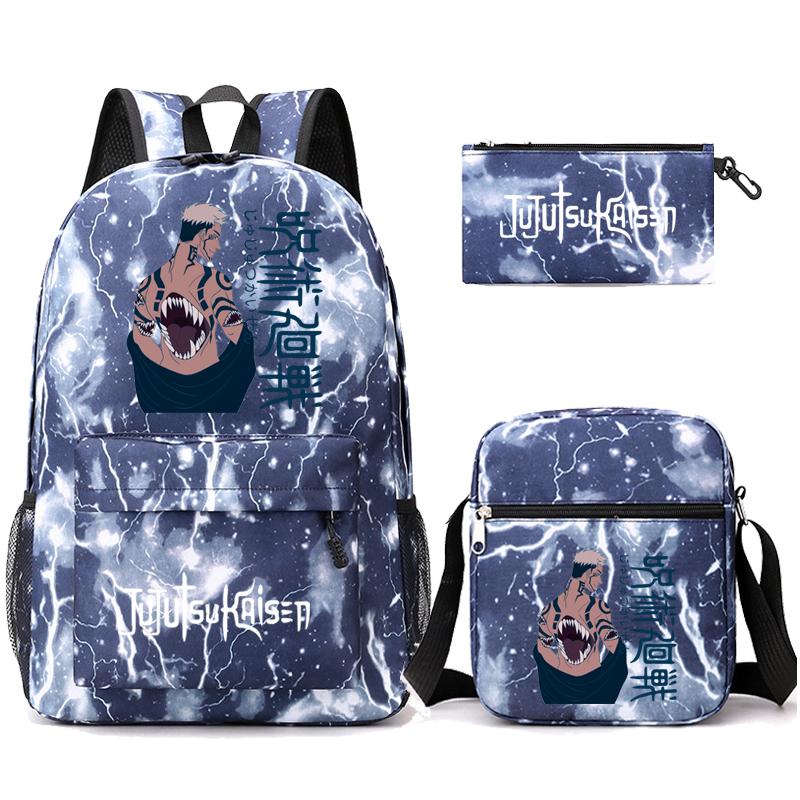 3 teile/satz Anime Rucksack für Jungen Mädchen Leichte Taschen Hildren Schul Student Kawaii Rucksack Zurück Zu Schule