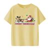 Merry Christmas Santa Claus Elk cartoon print Tshirt short sleeved round neck versatile Womens Tshirt