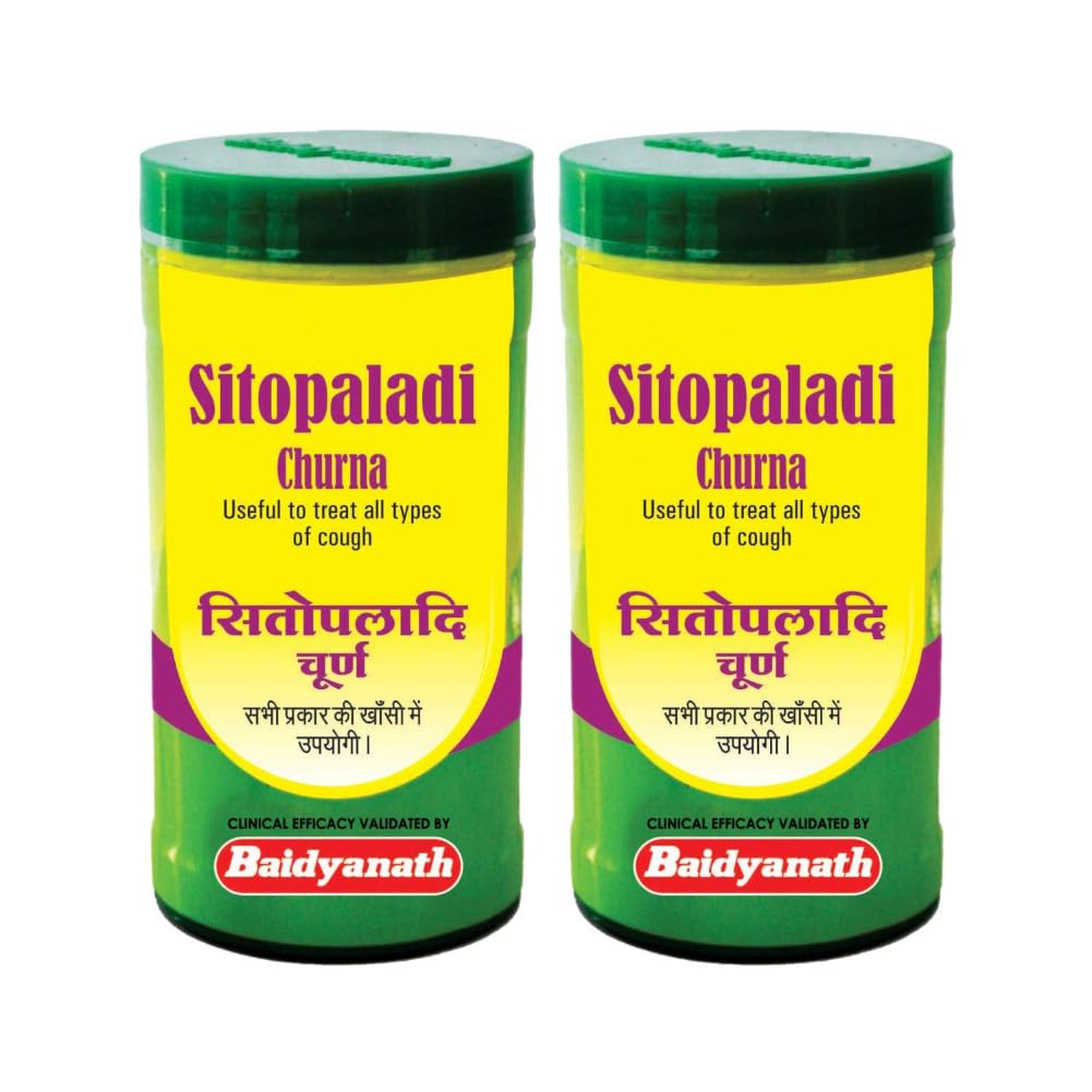 Baidyanath Asli Ayurved Sitopaladi Churna 60 G X  Pack of 2 for Cough Relief and Wellness Support