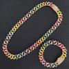 Multicolor Cuban Chain: European & American Alloy Men's Hip Hop Necklace - Summer Style