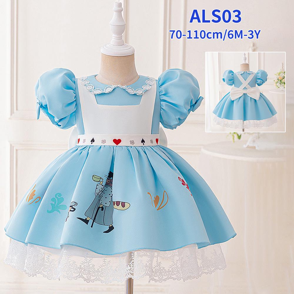 Queen of Hearts Girls’ Cosplay Dress for Alice In Wonderland Role-Playing