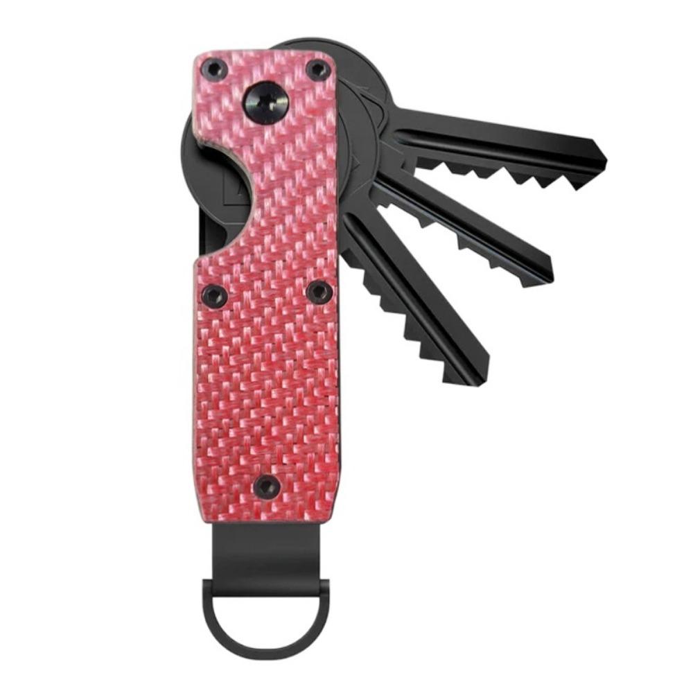 Innovative Metal Key Organizer Carbon Fiber Car Key Holder Keys Bag Key Case Holder  Women