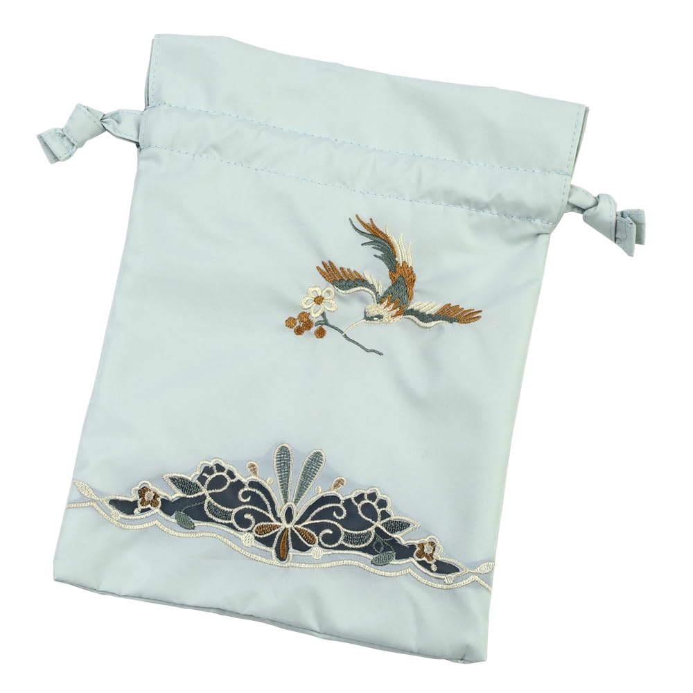 Chinoiserie Modern Folding Parasol for Light UV Suitable for Sun and Cutwork Floral and Bird Embroidery Women, First-Class Blocking, Protection, Rain,