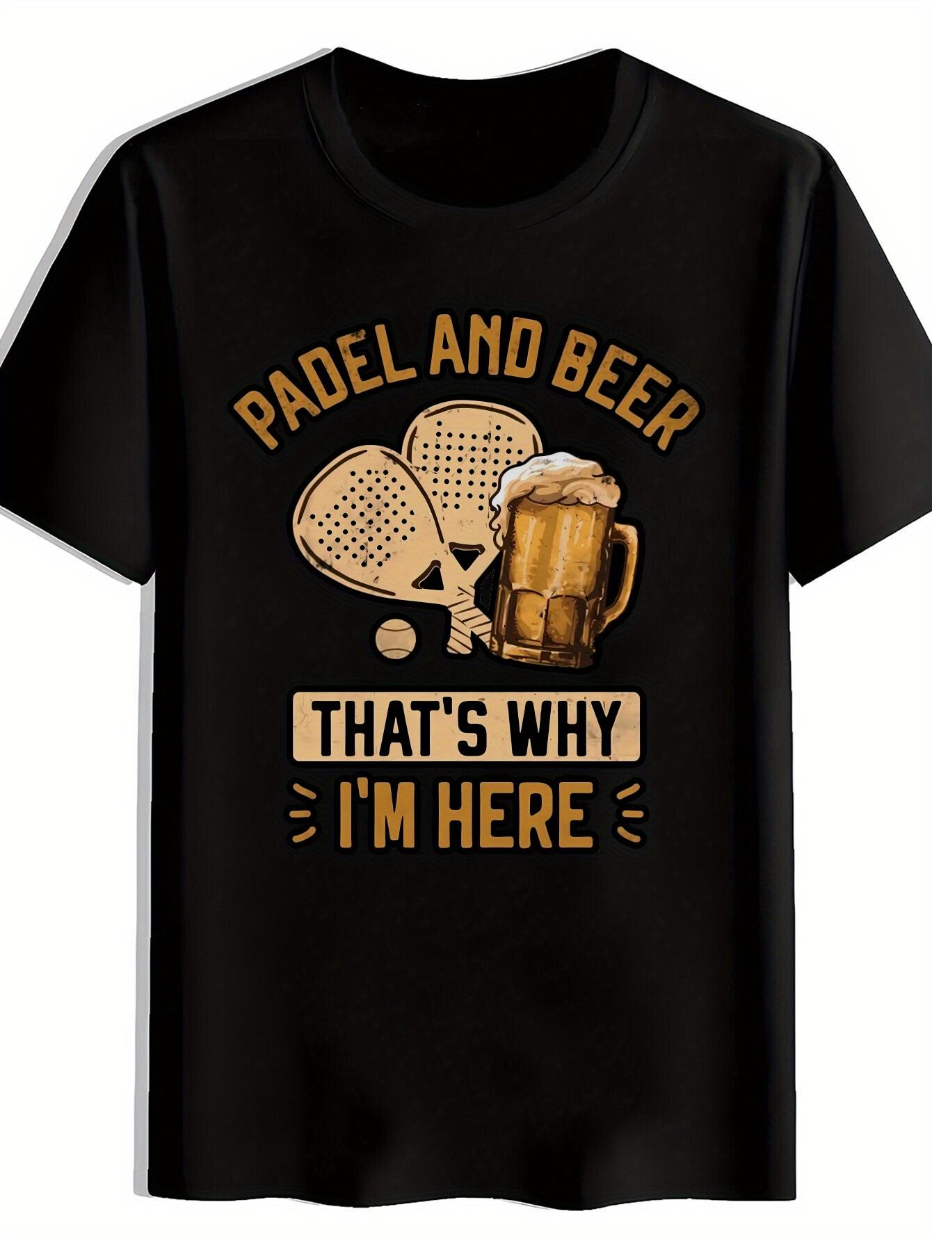 

Black Maiden & Beer Graphic T-shirt - That s Why I m Here Short Sleeve Round Neck Summer Tee XXXXL