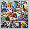 50 Scary Ghost Face Halloween Cartoon Graffiti Stickers - Waterproof Decorations for Suitcase, Laptop, and Phone Cases