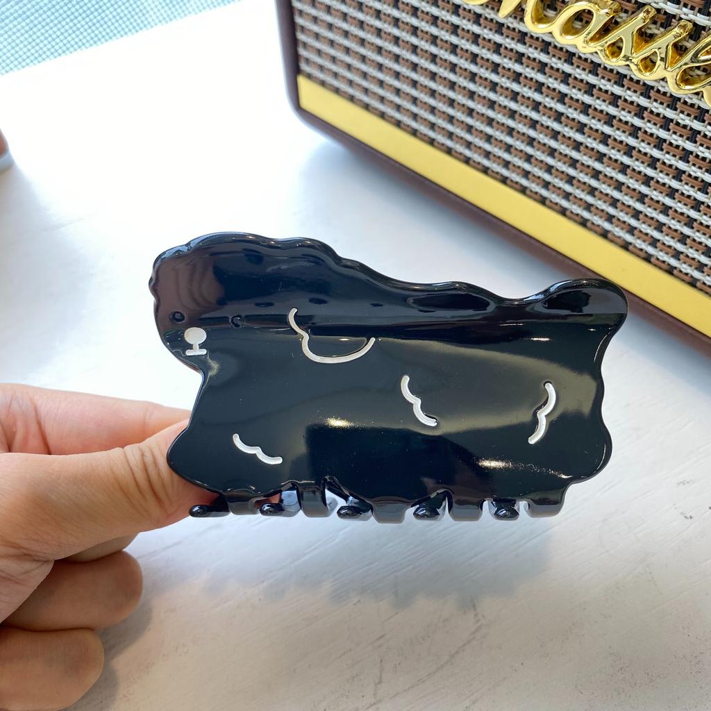 1pc New Three Little Dog Acetic Acid Grab Clip Cute Hairpin Cartoon Animal Hair Grab Large Back of Head Shark Clip