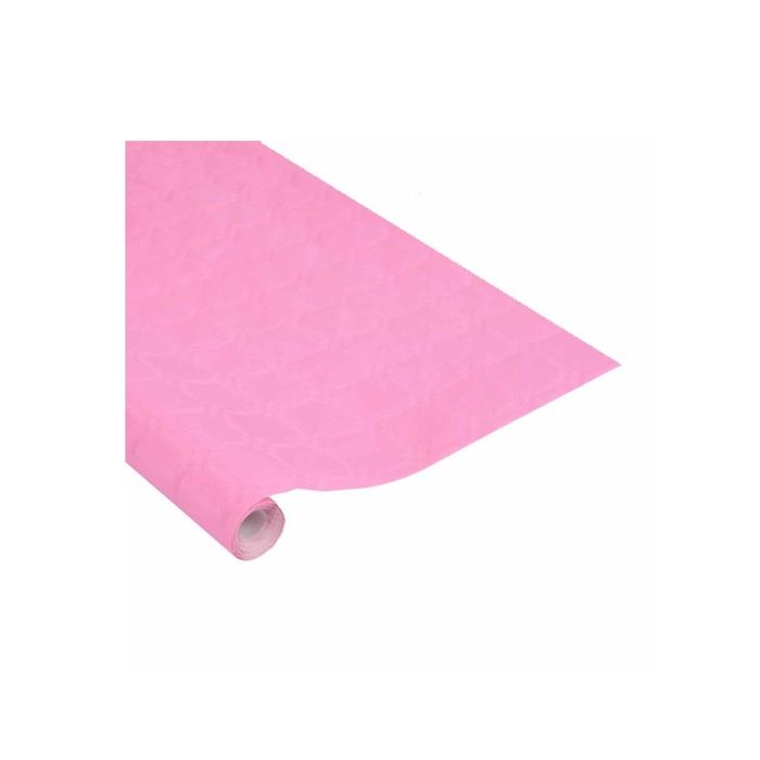 Nappe en papier - Vitamina - Damasse - 1.18 x 5 m - Couleur rose - Protection de table