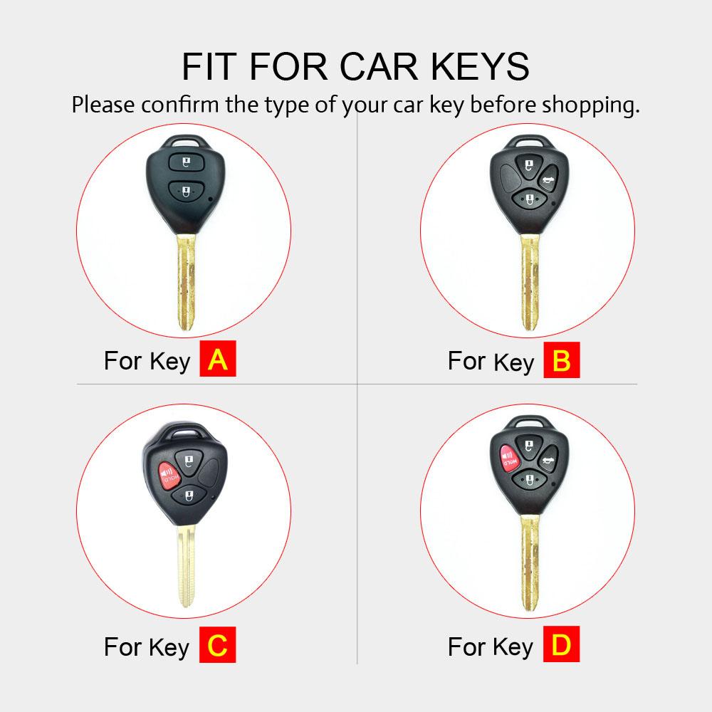 Leather Car Key Cover Remote Fobs Shell Protector Cases Auto Accessories For Toyota Camry Avalon Corolla Matrix Rav4 Venza Yaris