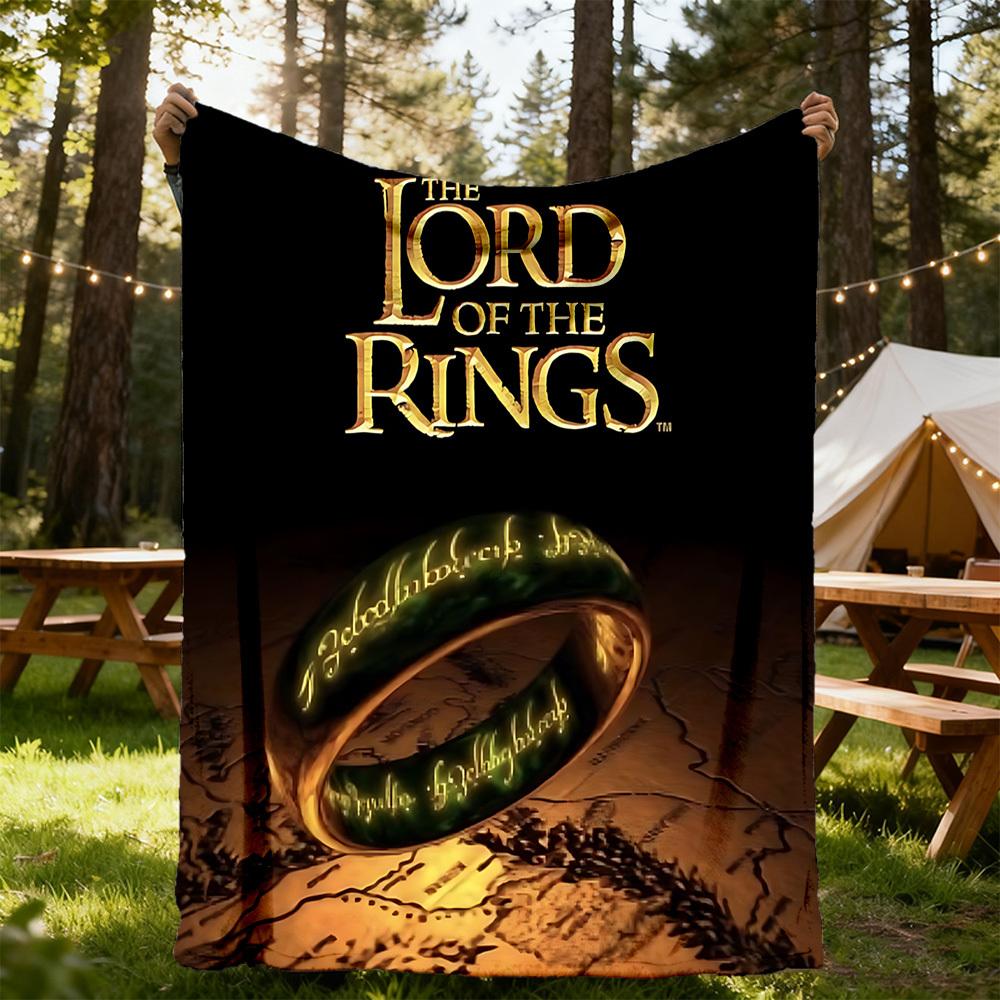 1PC The Lord of the Rings Outdoor Blanket Lightweight Flannel, Soft & Warm, All-Season, Outdoor, Camping, Living Room, Office, L1106094