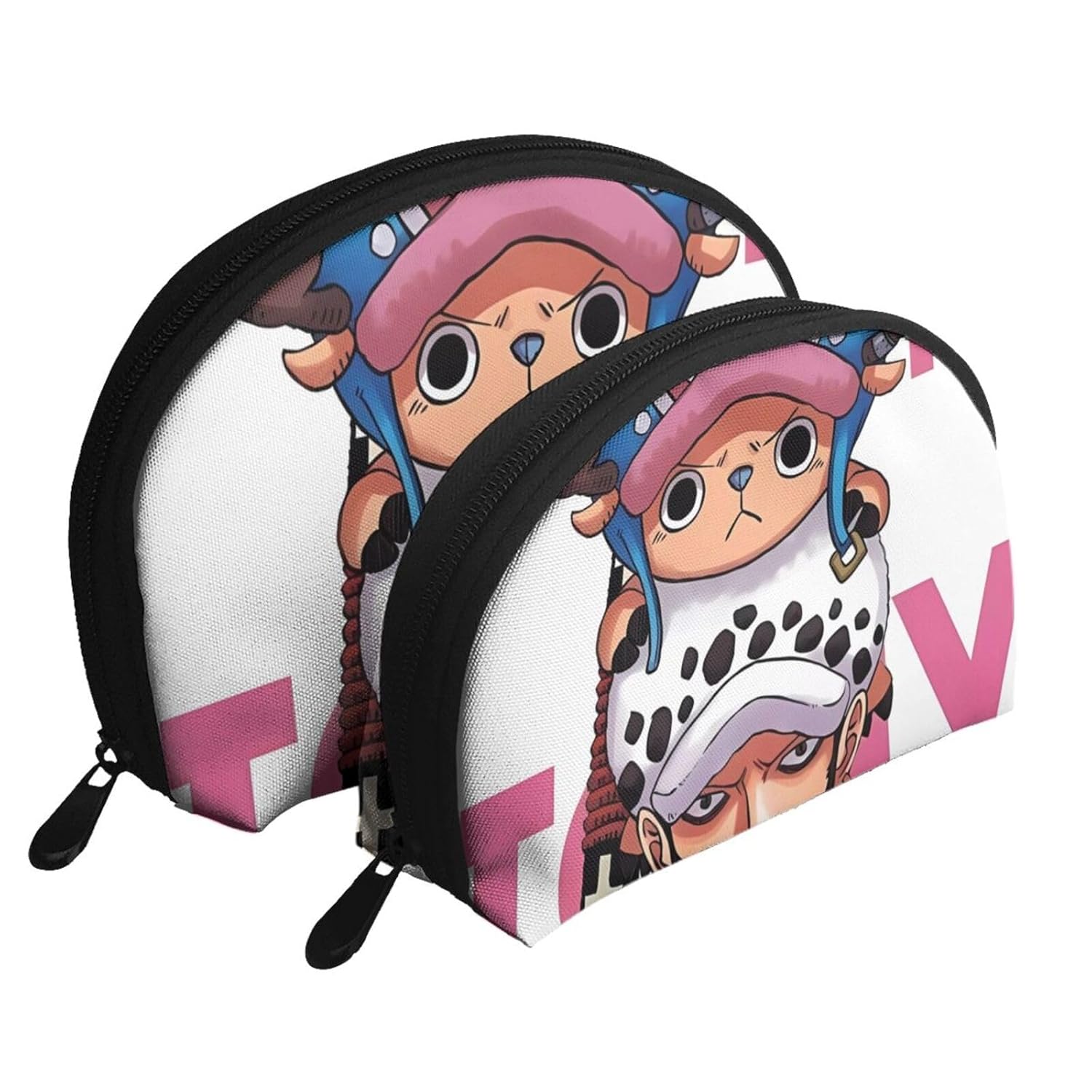 Makeup pouch 2-piece set cosmetic shell-shaped large capacity travel box popular One Piece storage goods small item holder toiletry bag square gift.