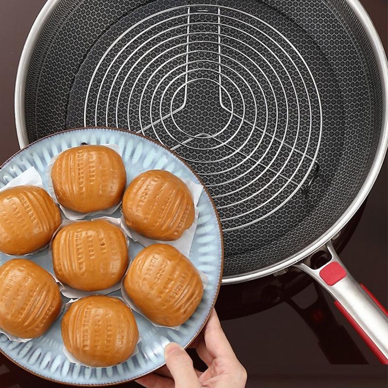 304 Stainless Steel Steamer Rack Multifunction Pot Steaming Tray Dumplings Eggs Grill Stand Kitchen Tableware Cooking Utensils