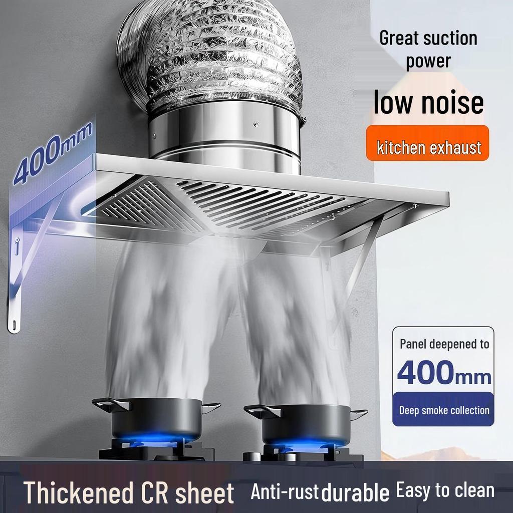 High Suction Stainless Steel Kitchen Exhaust Fan & Range Hood for Apartments