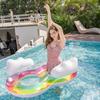 Inflatable Rainbow Sequin Swimming Ring