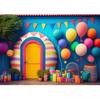 Bonvvie Photography Background Colorful Balloon Baby 1st Birthday Party Decoration Banner Photobooth Backdrop for Photo Studio3