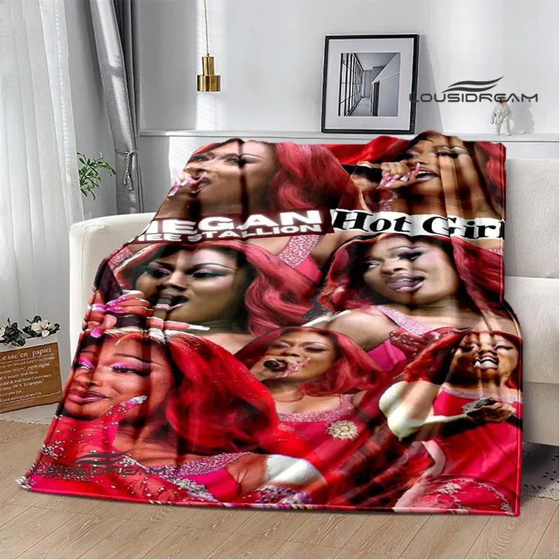 Rapper Megan Thee Stallion Blanket Flannel Warm Blankets Soft and Comfortable Blanket Bed Linings Cubre Cama Birthday Gift