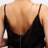 Accessories, Fashionable and Sexy Backless Necklace Women's Body Chain, Simple Rhinestone Pendant Back Chain
