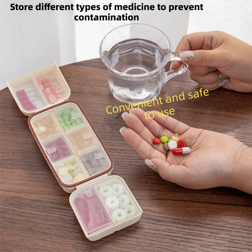 Versiegelte wöchentliche Pillendose Kunststoff-Pillenspender Schmuckaufbewahrungsbox Pillenaufbewahrungsbox Zuhause
