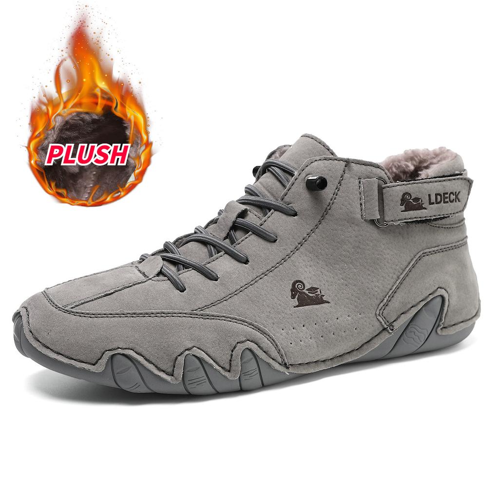 Popular Winter Velvet Martin Boots Large Size Octopus Men's Thermal Cotton Shoes High Top Men's Sports and Leisure Shoes