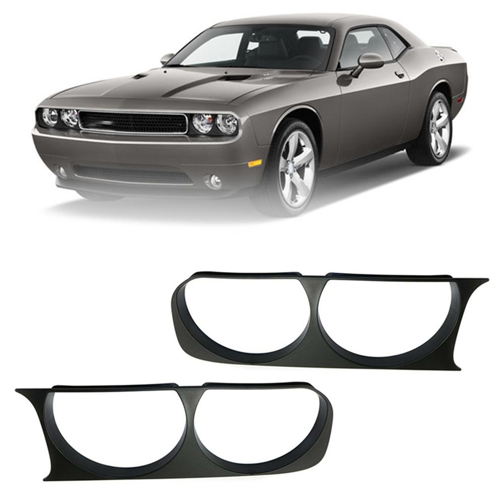 

2 передние накладки на фары для dodge challenger 08-14, черные