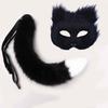 Sexy Fox Mask Tail Set Holiday Party Role Play Furry Animal Mask Tail Halloween Masquerade Party Props Stage Performance Set