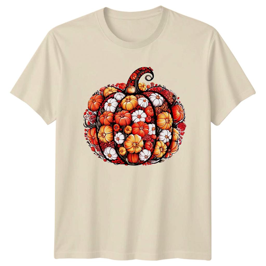 Decorative Pumpkin Autumn Holidays Unisexs TShirt Unisexs Tee Fall Graphic Top