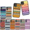 For Samsung Galaxy S25 S23 S22 S24 FE Ultra Plus A56 A05 A06 A15 A16 A57 S7 Edge Phone Case Texture Aztec Tribal Tribe Colorful