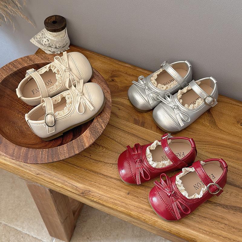 Neue Stil Mädchen Slip-on Schuhe, Lederschuhe, Rutschfeste Schuhe