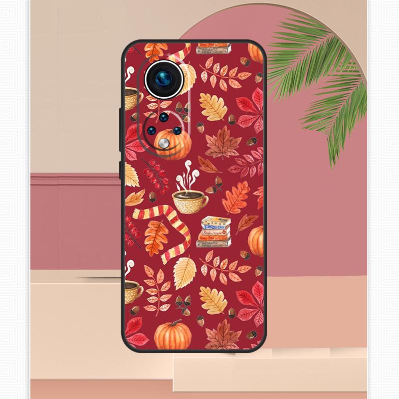Autumn Leaves Fall Halloween Case For Huawei Honor X8 X7 X9 50 70 P20 P40 Lite P30 P50 Pro Nova 5T P Smart 2021 Cover