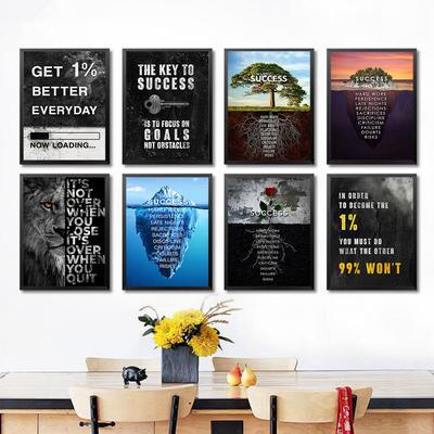 Leu sălbatic Scrisoare de motivație Citat de artă Postere și imprimeuri pe pânză Pictură decorativă Artă de perete Poză pentru birou decor acasă
