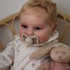 Bella bambola reborn da 50 cm con corpo in silicone pieno Maddie Chubby, adorabile bambola per bambina, realistica, con capelli dorati, per bambini, regalo di compleanno e Natale