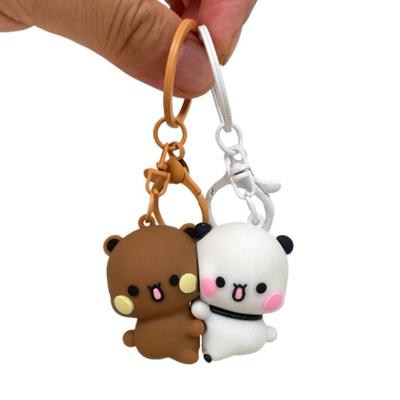 Kawaii Bubu en Yier Magnetische Knuffel Sleutelhanger Rugzak Ornamenten Cartoon Panda Bubu en Dudu Magnetische Hanger Sleutelhanger Cadeau Speelgoed