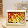 Idea Painting Art Micro Diamond Block Flower Photo Frame Building Bicrk Construction Toy Playset Nanobrick Collection For Gifts