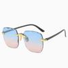 Fashion Rimless Women Gradient Sunglasses New  Brand Designer Sun Glasses Vintage Shades Female Pink Eyewear Gafas De Sol