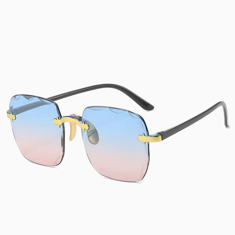 Fashion Rimless Women Gradient Sunglasses New  Brand Designer Sun Glasses Vintage Shades Female Pink Eyewear Gafas De Sol