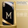 Exquisite letters' P H ' For iPhone Air 16E 15 PRO 14 13 Plus 12 mini 11 17 Pro Max XR 16 17ProMax 17Pro Golden glass phone case