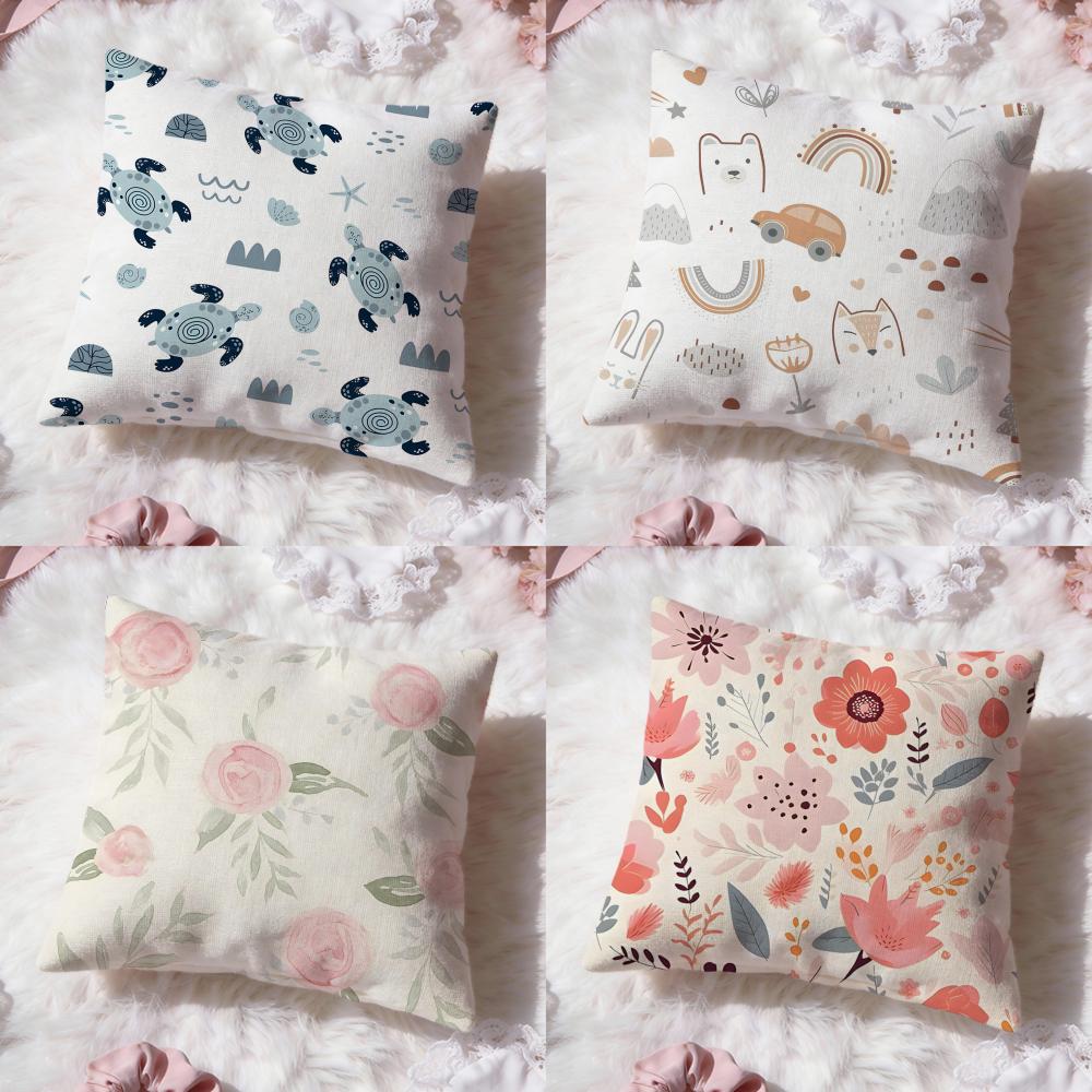 Cute Texture Cushion Cover Premium Comfort Reversible Pillow Cove Two in One Design for Any Room Car Interior
