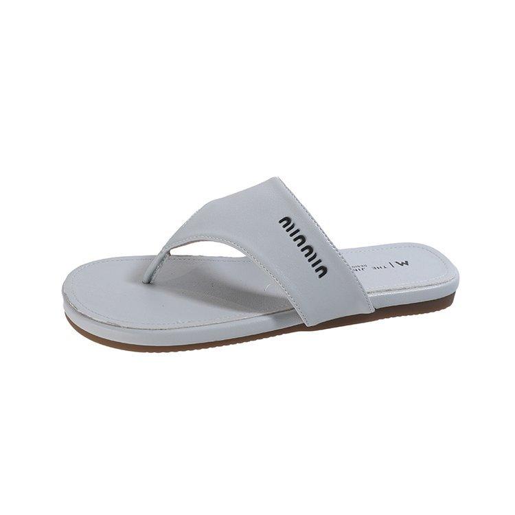 2025 Spring and Summer New Fashion Outer Wear Flat Flip-flops Women's Versatile Toe Slippers Small Fragrant Sexy