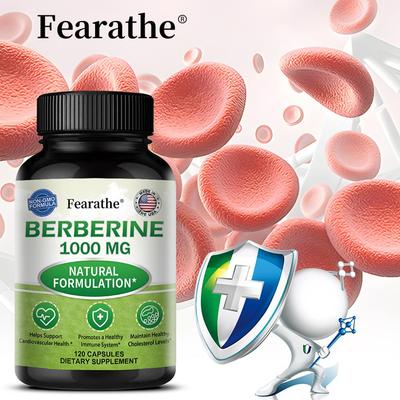 Berberine Extract Capsules Supplement, Helps Maintain Heart Health, 120 Capsules.