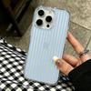 Blue Vertical Stripe Phone Case For Iphone 11 Pro Max 17 Air 16 15 14 Pro 13 12 11 15 Plus Transparent Silicone Soft Cover