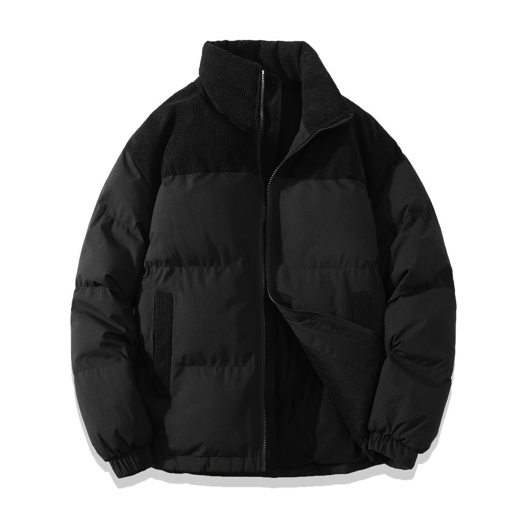 Winter new Feather Rong cotton jacket couple trend fashion loose stand-up collar warm bag